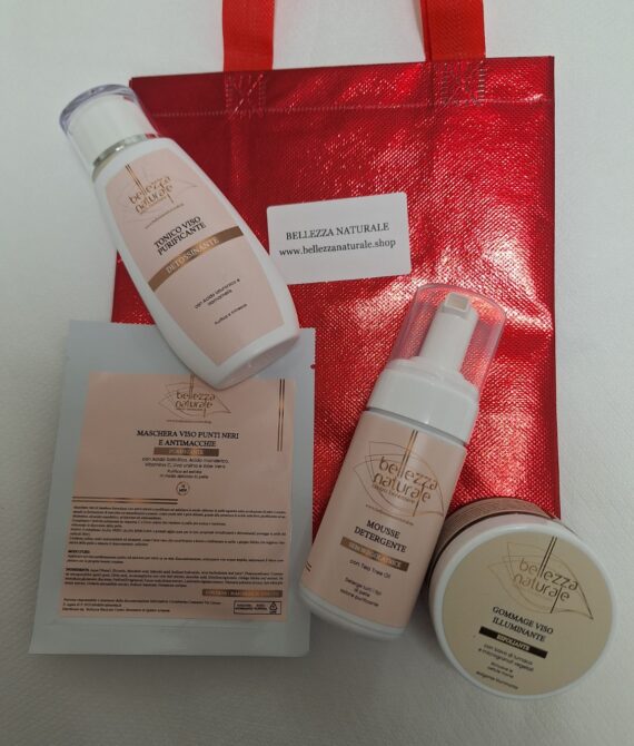 Kit Skincare Viso Completo Detox & Luminosità con Bava di Lumaca – Detergente, Tonico, Maschera e Gommage | Bellezza Naturale